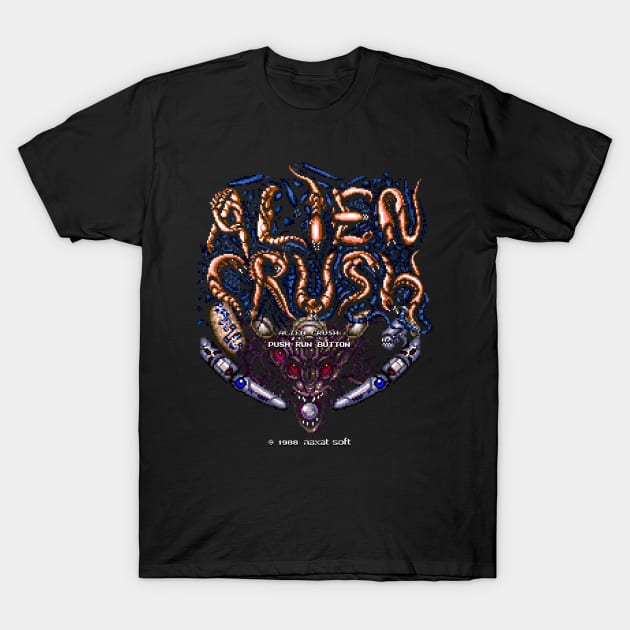 Title Screams: Alien Crush T-Shirt by Steve Van Samson